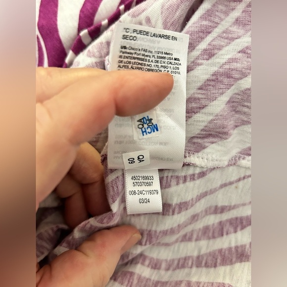 Chicos Jungle Inverted Front Knot Cotton Tee Shirt - Picture 11 of 14